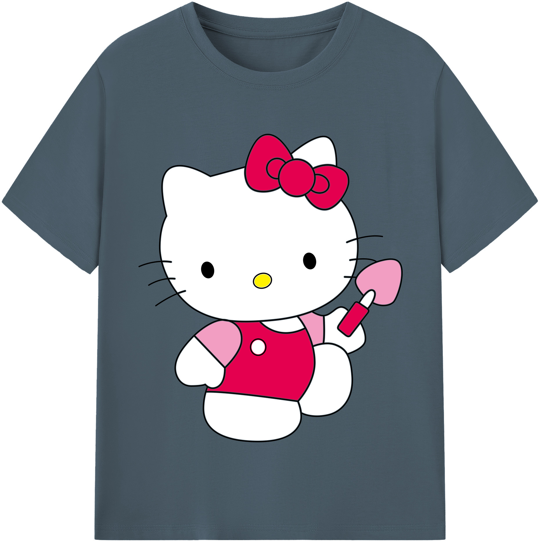 （画像用） Hello Kitty ハローキティ 綿100％半袖Tシャツ（フロントプリント）